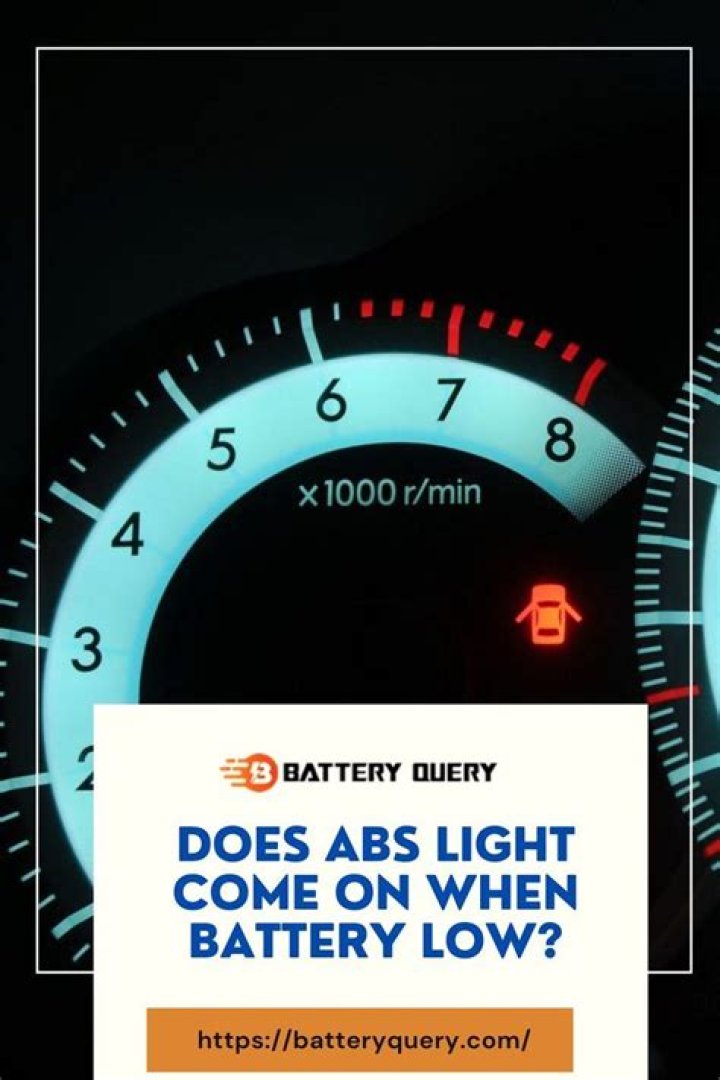 Can low battery cause ABS light to come on?