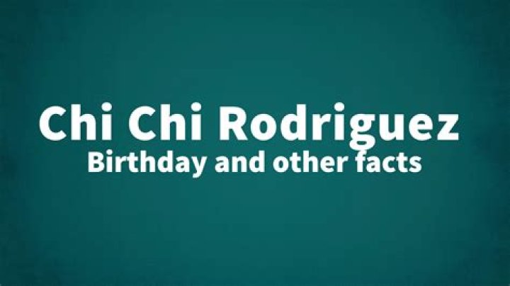Chi-Chi Rodríguez - Age, Family, Bio