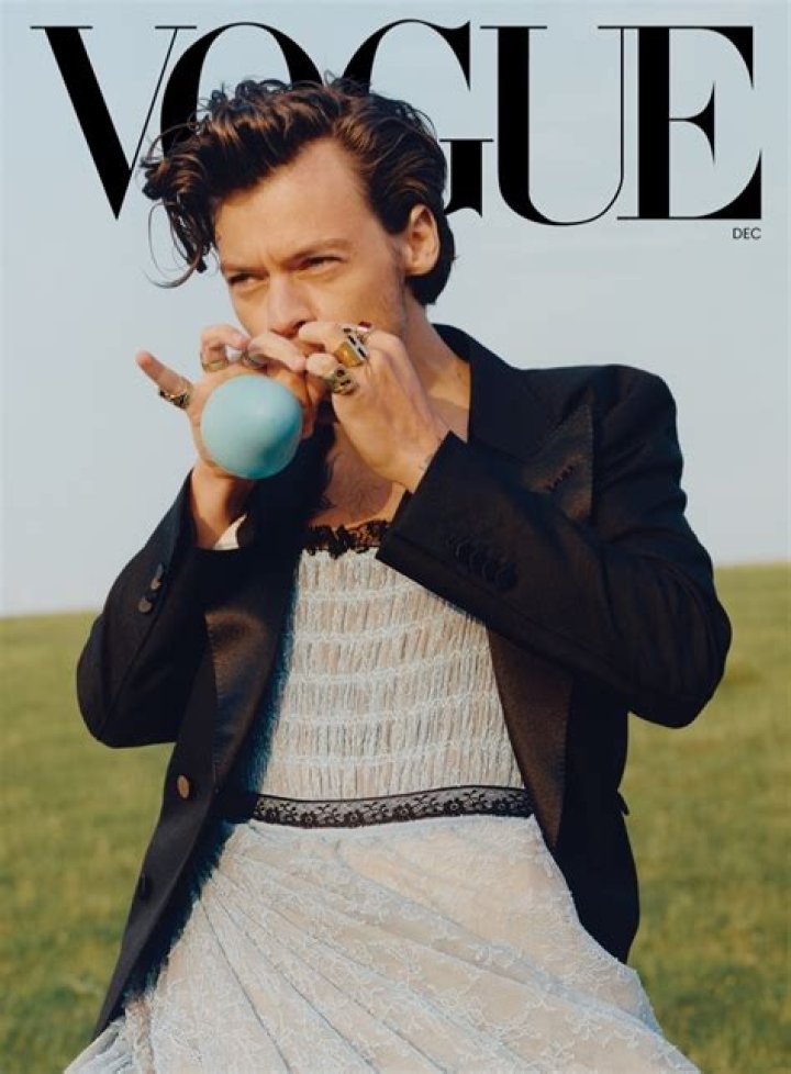 Conservative idiots criticize Harry Styles for wearing dresses in his Vogue editorial
