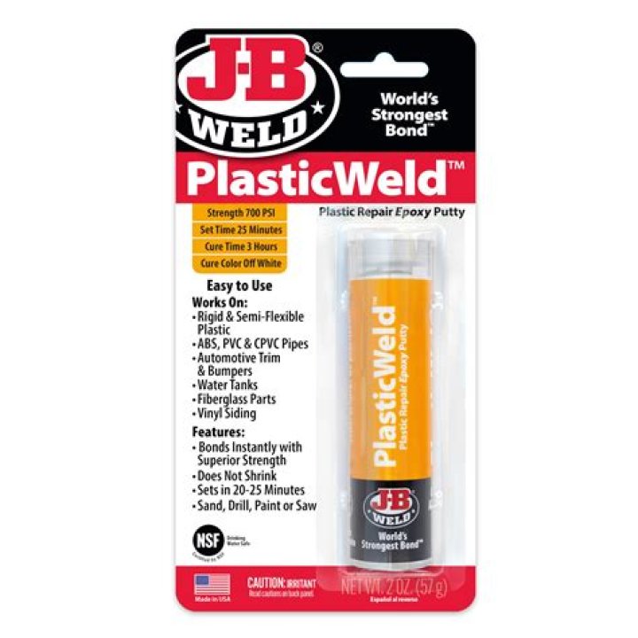 Does JB Weld stick to plastic?