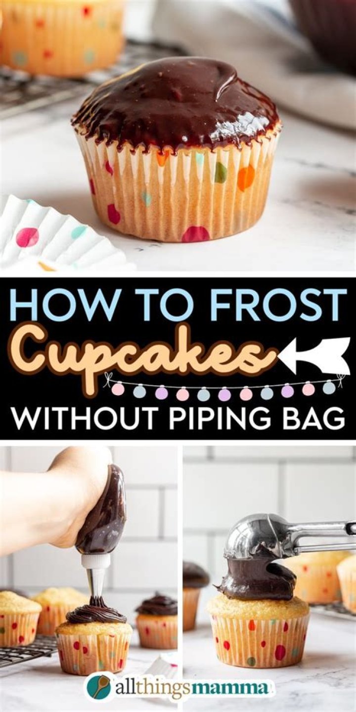 How do you frost cupcakes in a plastic bag?