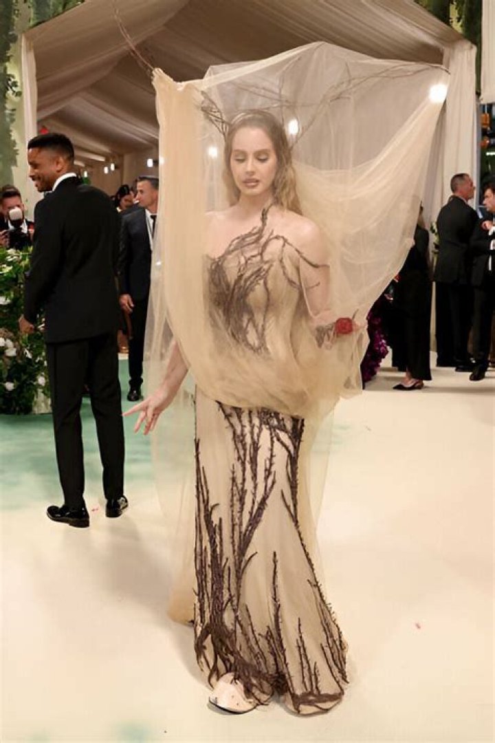 Lana del Rey in McQueen at the Met Gala: ethereal woodland fairy?