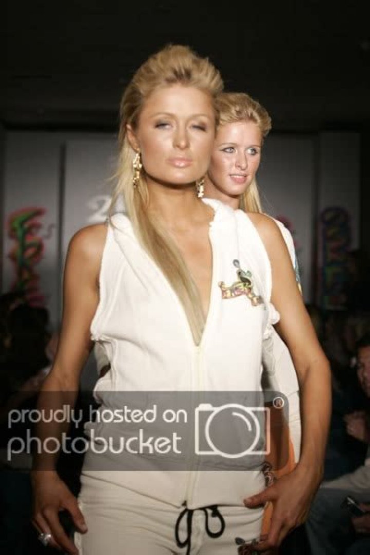 Paris and Nicky Hilton at the 2BFree Fashion Show