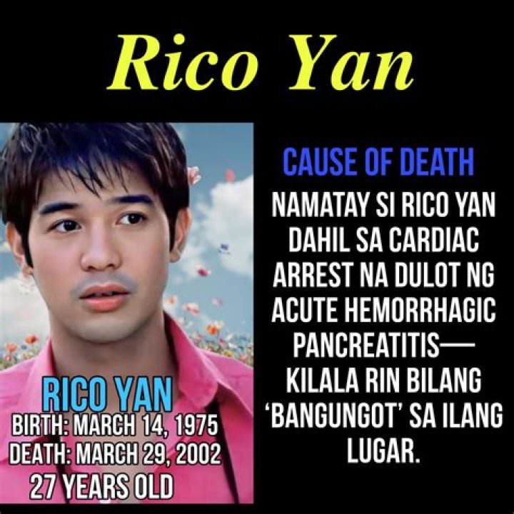 Rico Yan Obituary, What was Rico Yan Cause of Death?