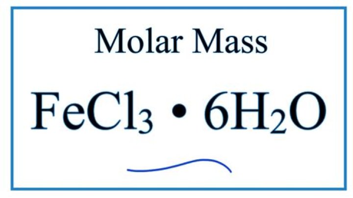 What is the molar mass of FeCl3 6h2o?