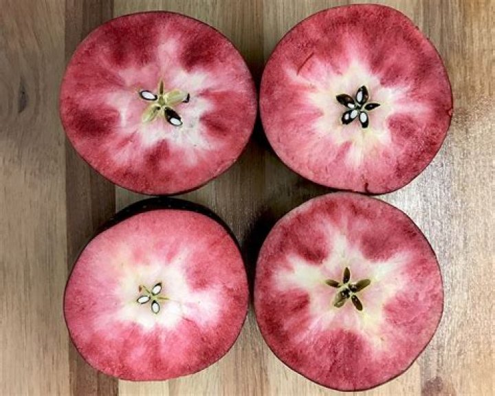 Why apples are red inside?